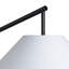 Lampe sur pied en acier 68,25 po avec abat-jour en lin blanc-106951520