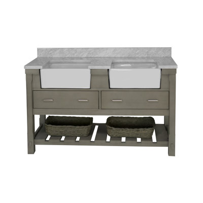 Hitton 60'' Double Bathroom Vanity