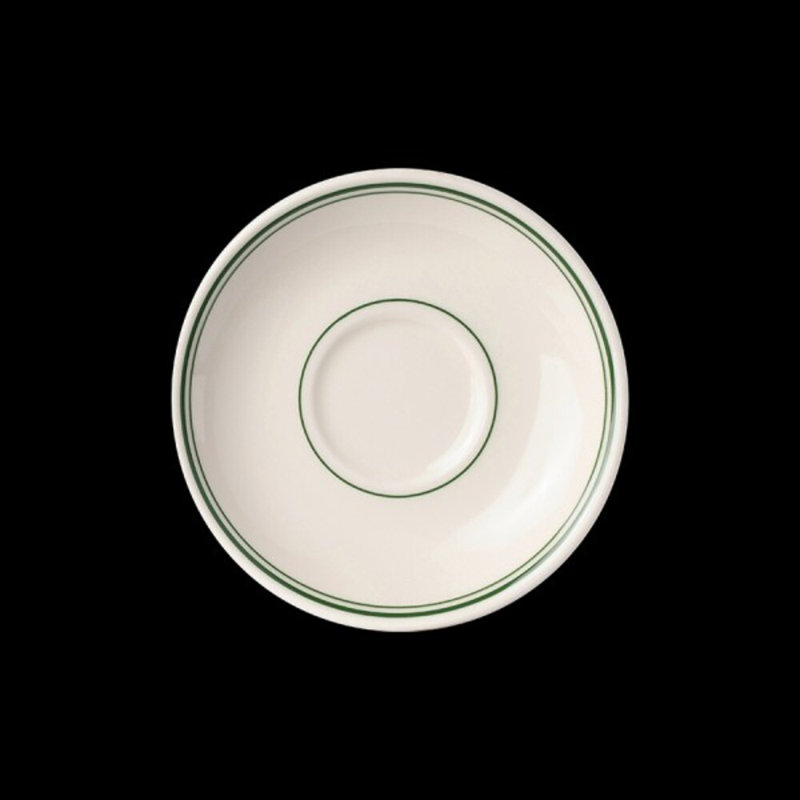 Boston Green Saucer Rolled Edge