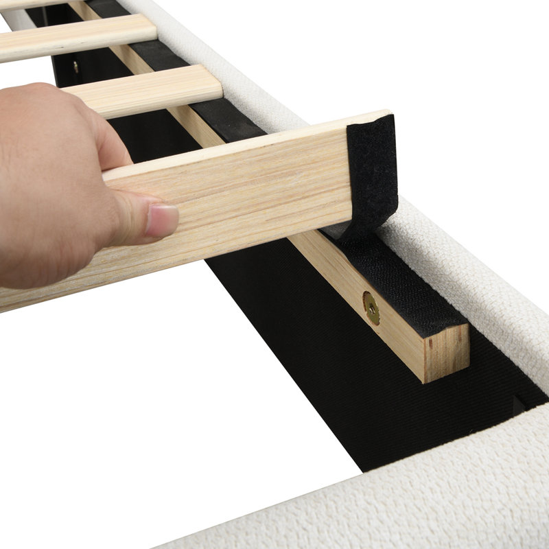 Upholstered Platform Bed, King