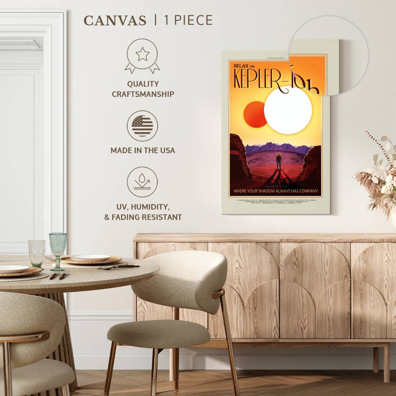 Oberle Retro Kepler 16B Print, 51" H x 34" W