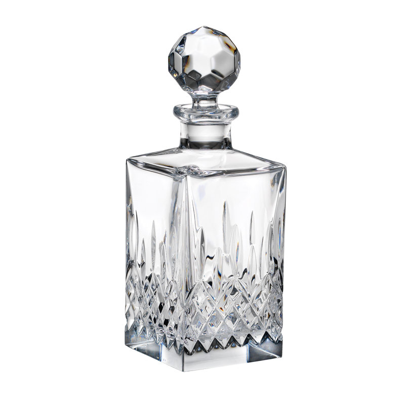 Hamilton Clear Lead Crystal Liquor Decanter with Faceted Stopper