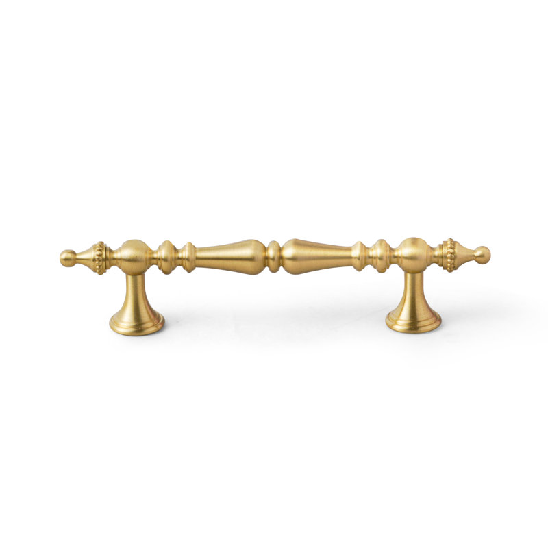 Ensemble de poignées de barre 6-3 / 10 "d'un centre à l'autre, Laiton brossé, 3 4/5"