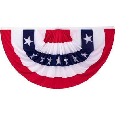 Arawn Double Sided 0.5'' H x 1'' W Polyester Independence Day Bunting