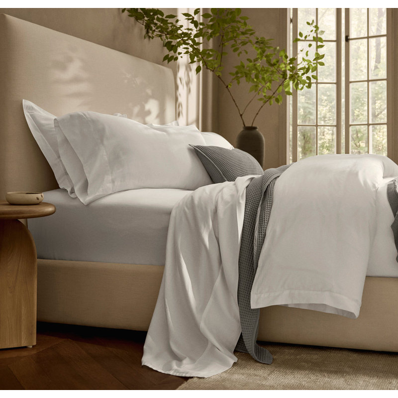 Signature Hemmed Sheet Set, White, King Sheet Set with 2 Pillowcases