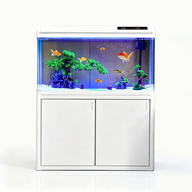 Aquariums à trois côtés intégrés pour augmenter l'oxygène, 38,04 gallons (H 49,02 po x l 39,29 po x P 12,05 p