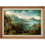 «Mountain Lake Valley», art rétro, images de salle de bureau, impression sur toile encadrée sur toile.-959948702-959948703