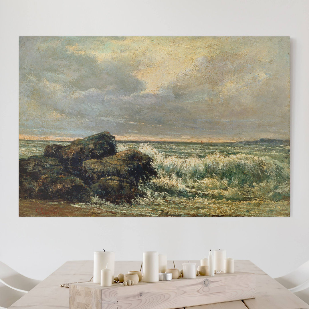 Leinwandbild Die Welle von Gustave Courbet