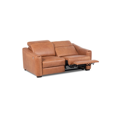 Texas 2 Seater Electric Reclining Sofa in Full Grain Leather