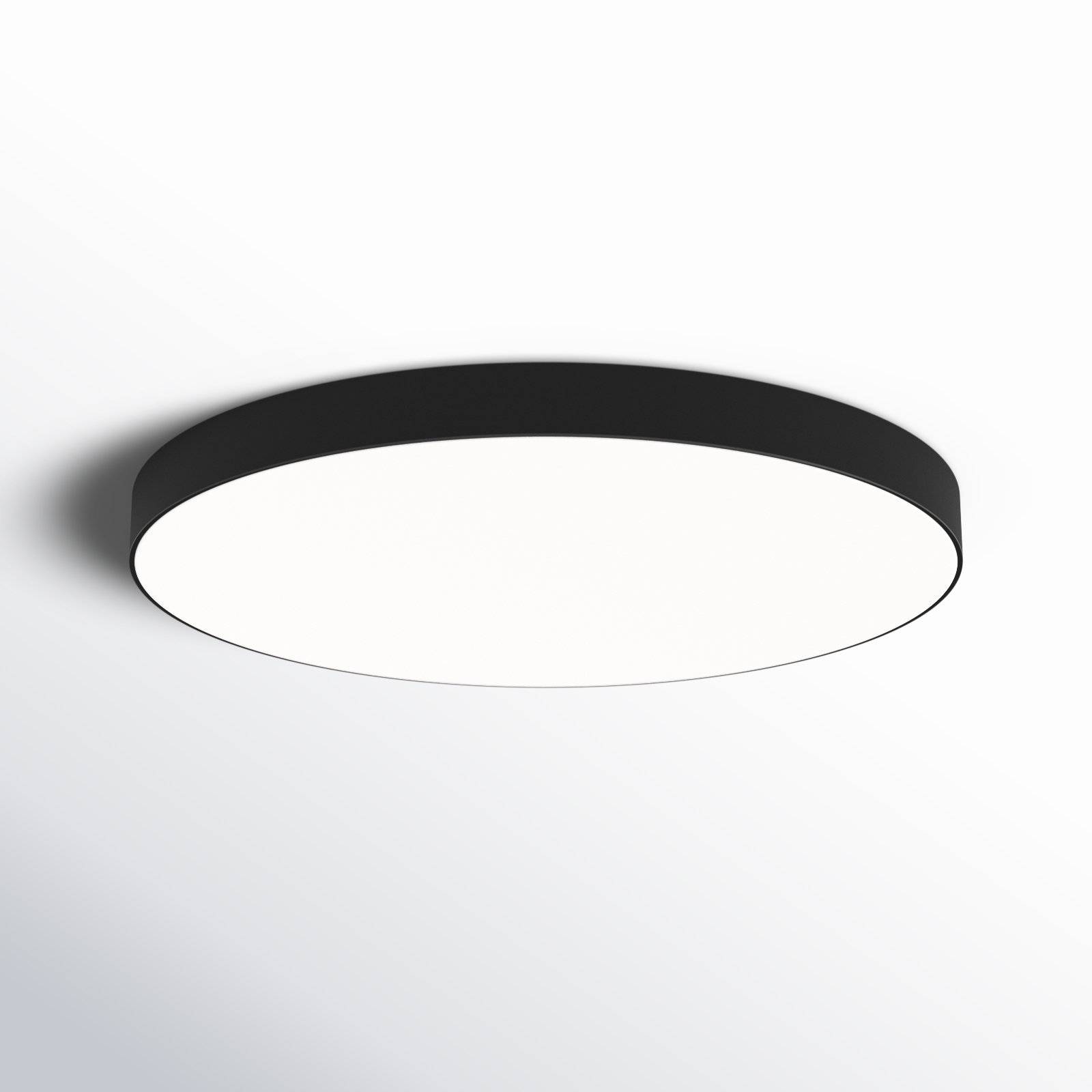 Warrenton Single Light Acrylic LED Flush Mount, 0.75" H 9" W x 9"D, Black