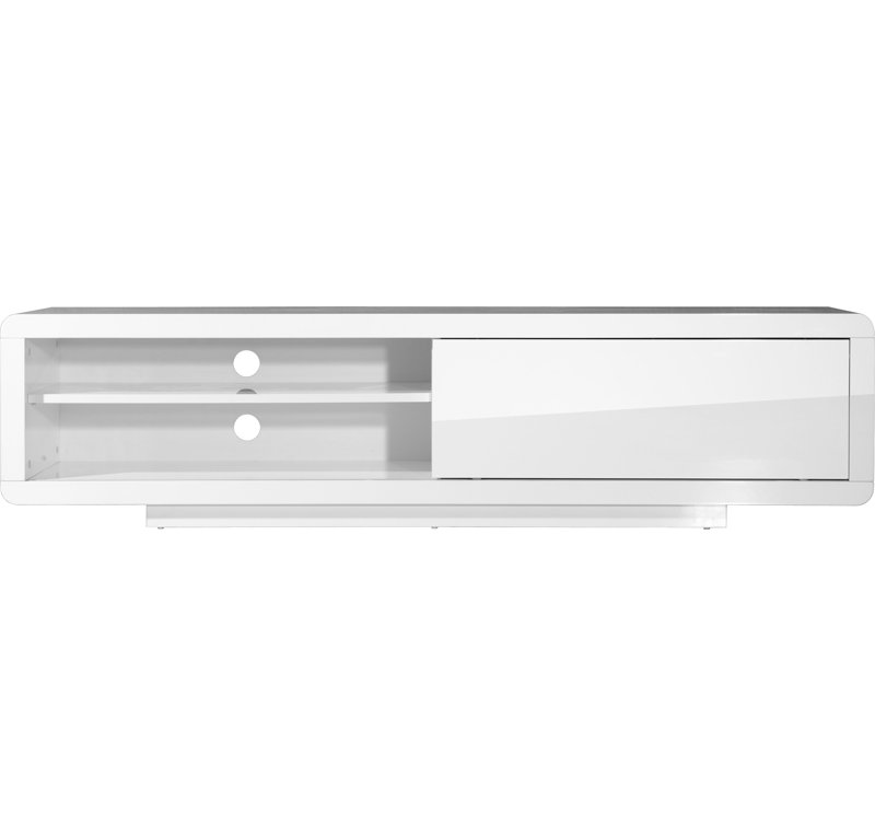 Highgloss Unfinished TV Stand, White