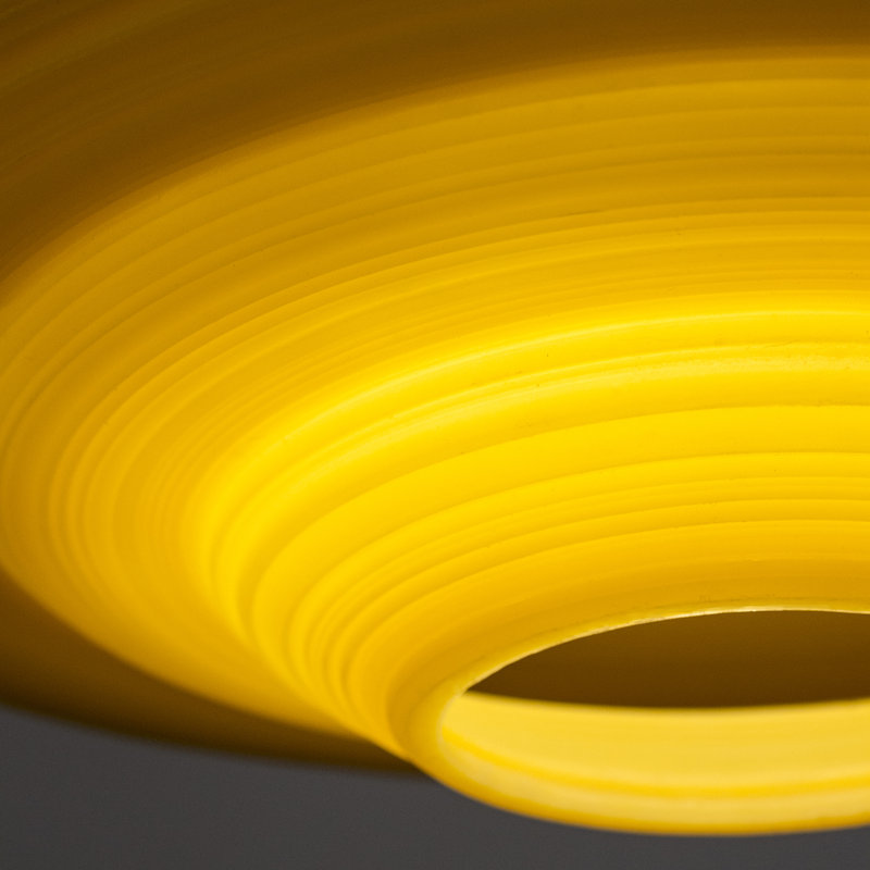 Luminaire suspendu géométrique 1 lumières unique Stupa, Jaune