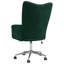 Fauteuil de détente en velours de polyester vert foncé