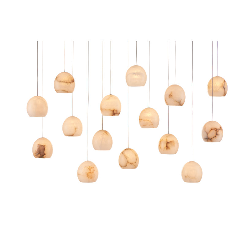 Lazio 15 - Light Brass Cluster Pendant