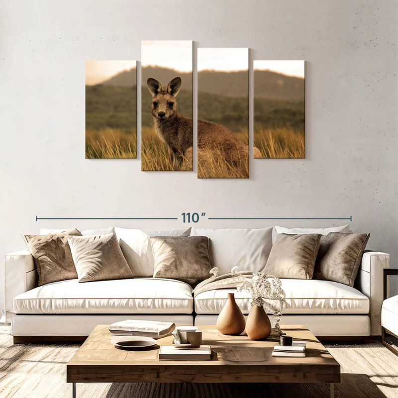 Brampt Wild Kangaroo, 48" H x 75" W