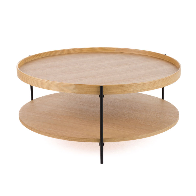 Sulender - Modern Large Coffee Table, Natural Wood