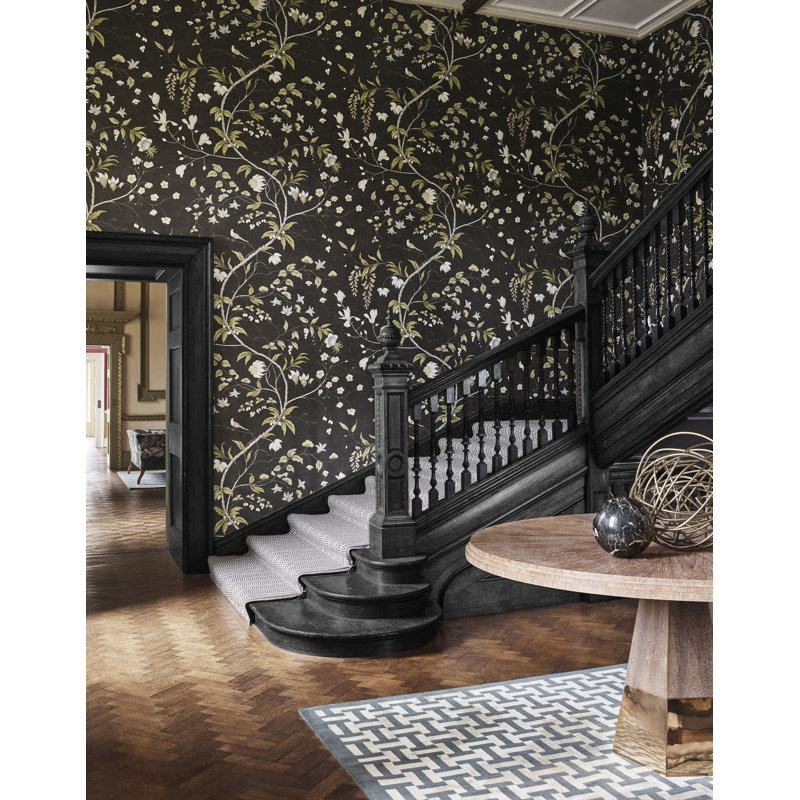 Chambalon Trail Wallpaper, Mercury/Platinum Grey