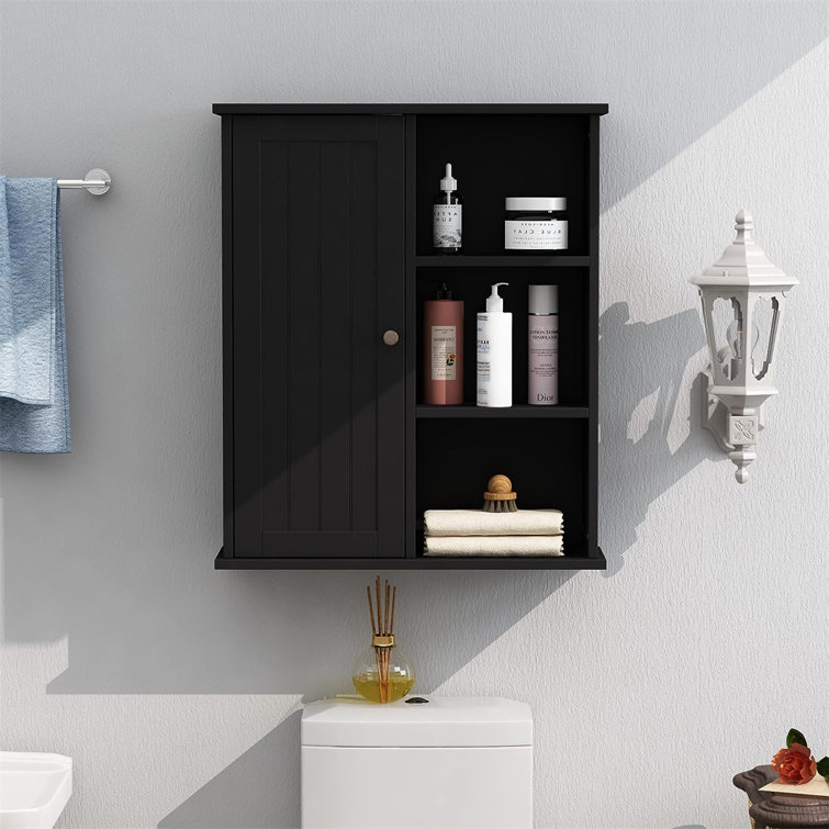 Metal Wall Mounted Bathroom Shelves Red Barrel Studio Finish: Black