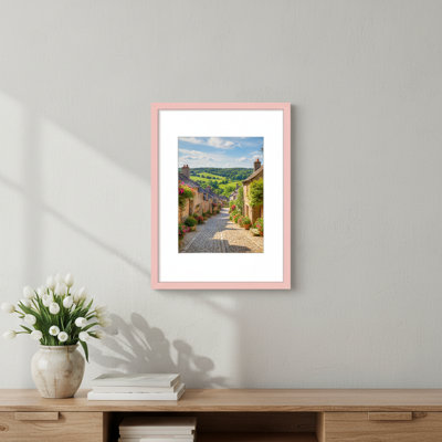 Pink 12X16 Wall-Hangable Picture Frame 1 Piece, Holds 8.5X11 With Mat Or 12X16 Without Mat