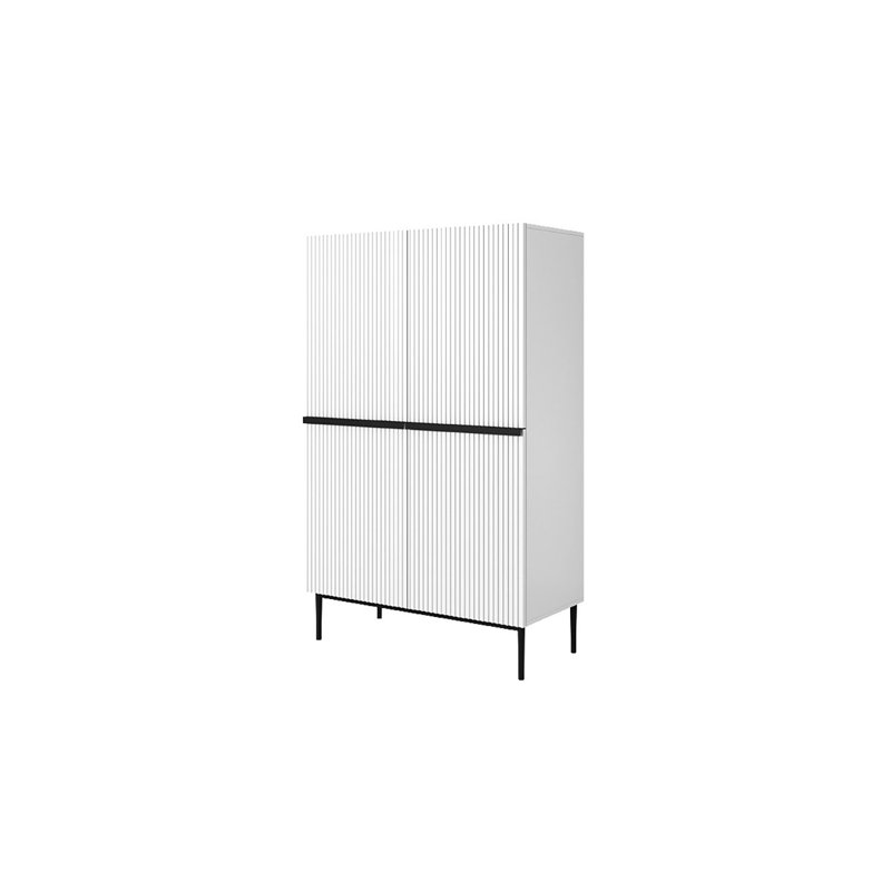 Alessja 2 Door Manufactured Wood Wardrobe, White/Black