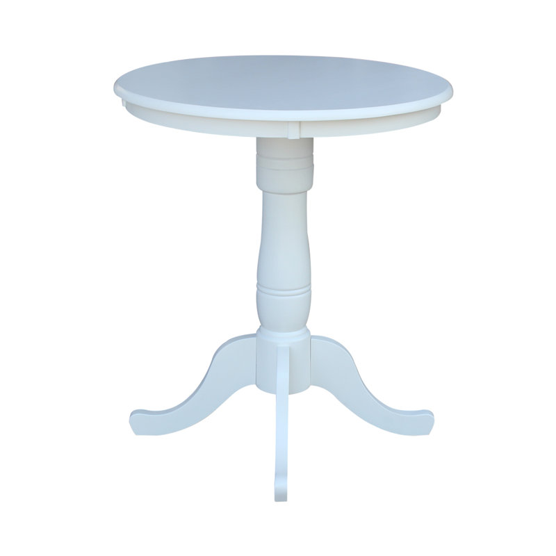 Table de salle à manger en bois massif Mosteller, Blanc, H 36 po x l 30 po x P 30 po