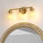 Inlight  Gold Bathroom Vanity Light, Clear Ribbed Glass Shade, Bulb Not Included-218982471