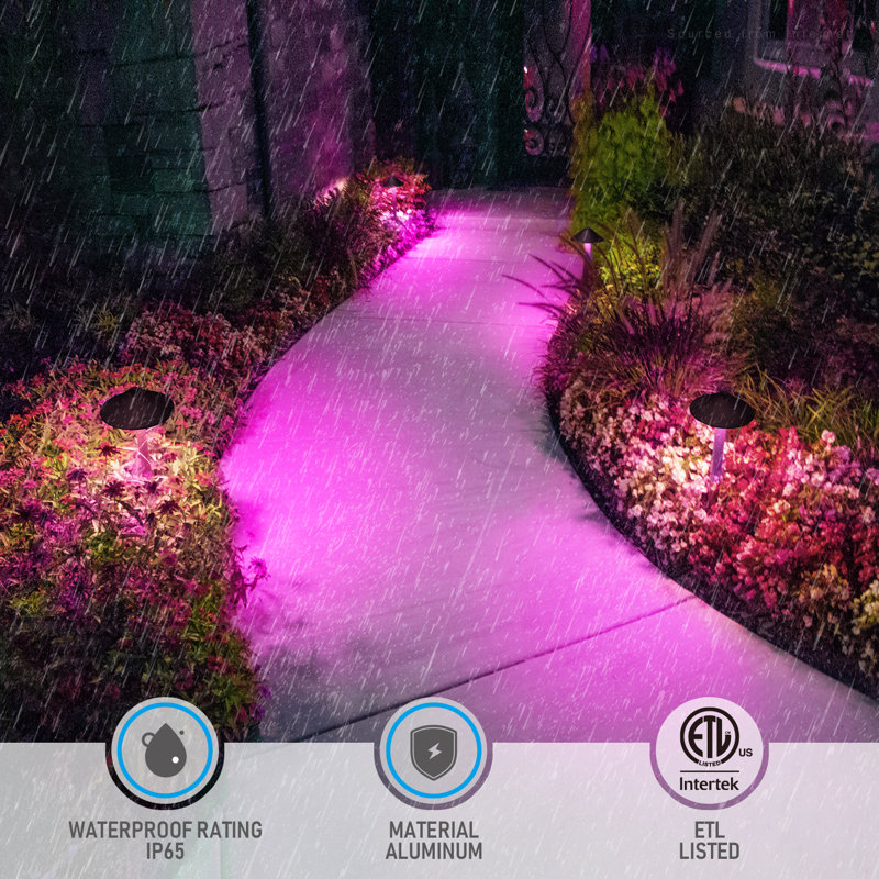 Low Voltage Pathway Lights, Smart LED Landscape Path Light, Adjustable Warm White&RGB, Dimmable