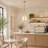 1 - Light Modern Brass Triangular Frame Integrated LED Globe Pendant Light