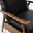 Fremont Leather Wood Arm Push Back Recliner-98365628