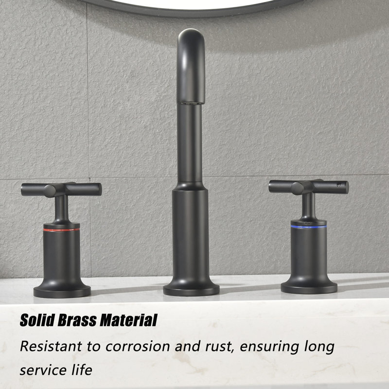 2-handle Bathroom Faucet, Matte Black