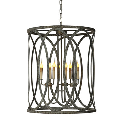 New Orleans 9 - Light Candle Style Drum Chandelier