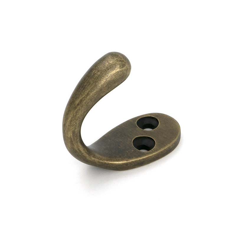 Celtic Brass Wall Hook, Burnished Brass, 4.5" H x 1.9" W x 1.73" D