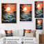 «Coastal Sunrise Reflections Papercut II», impressions sur toile-91250104-91250110