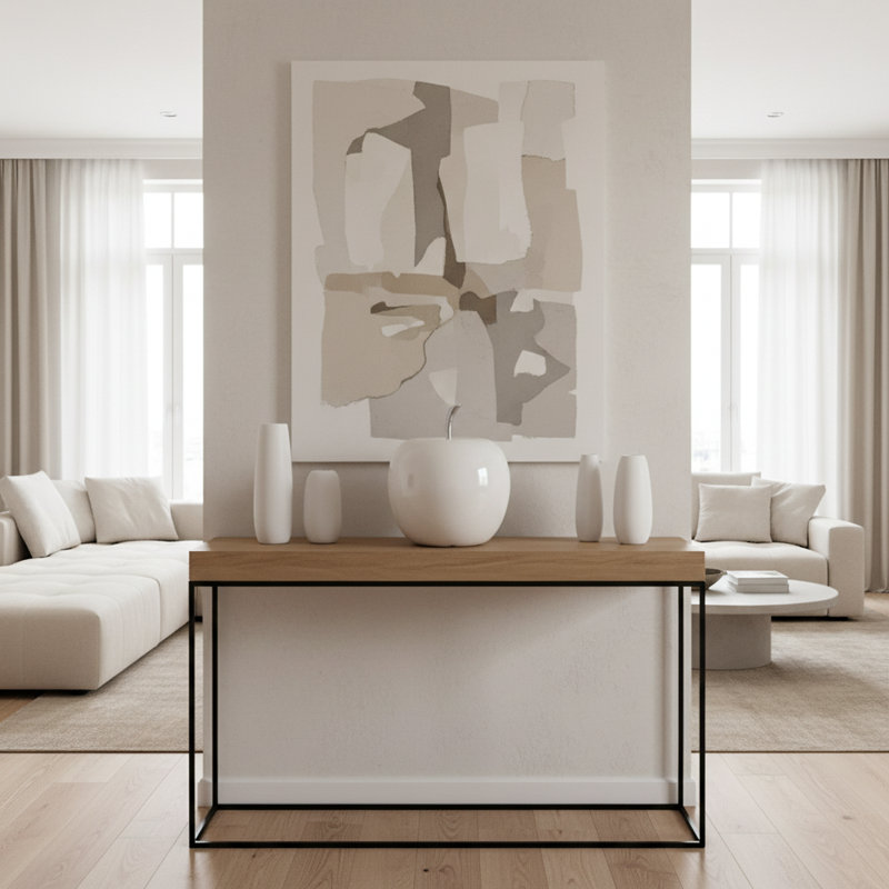 Sculpture de table Annebelle, H 13 po x l 11 po x P 11 po, Blanc