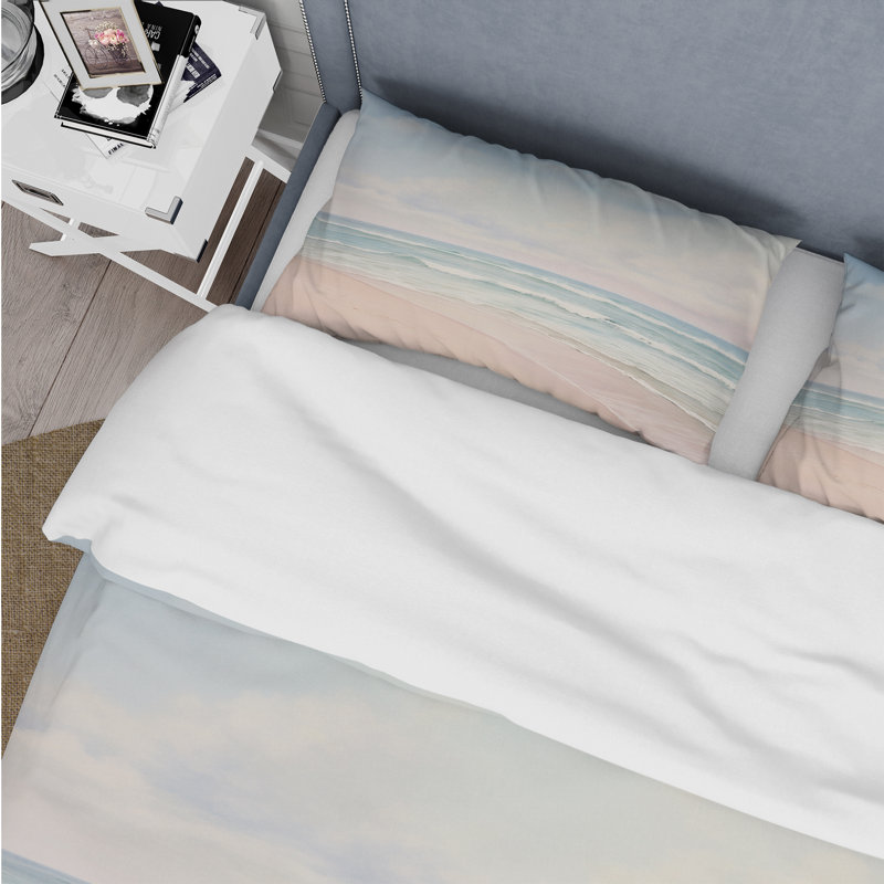 Ensemble de housse de couette bord de mer en polyester microfibre Ocean Tranquility