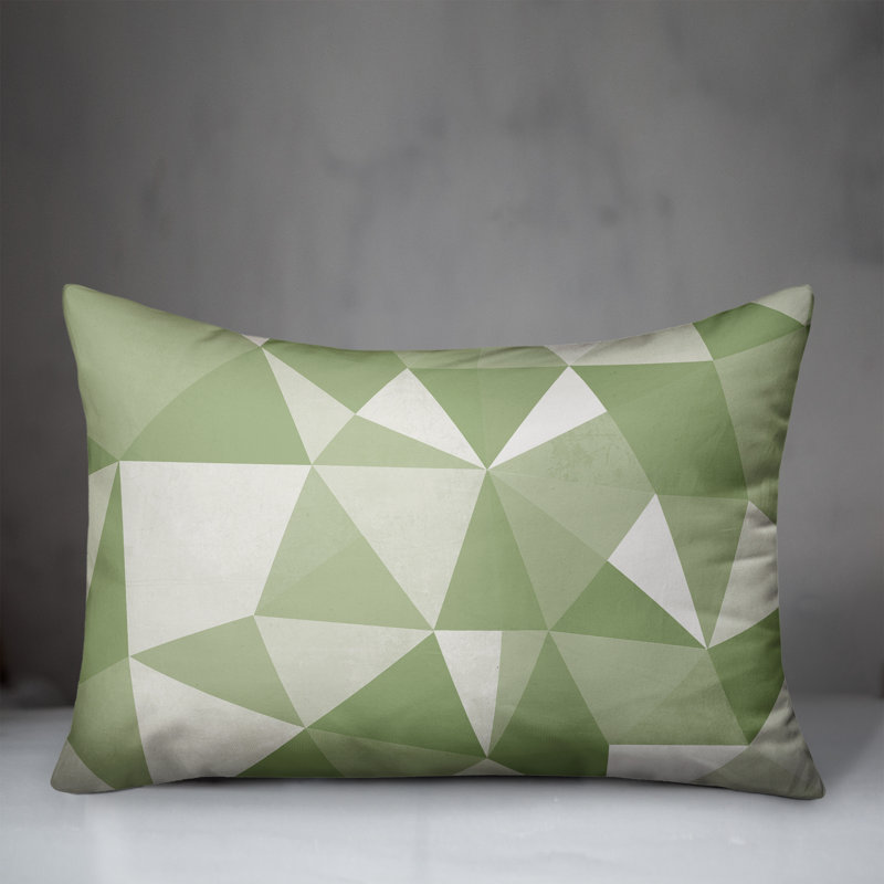  Coussin intérieur / extérieur géométrique, Geometric 1, Vert