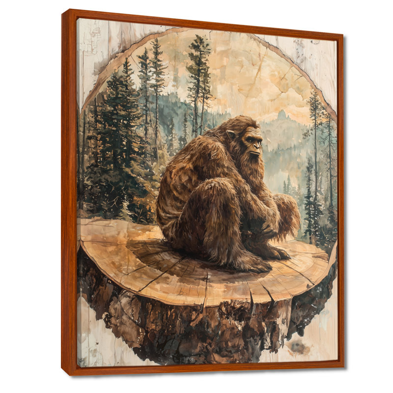 Saguache - Décoration murale abstraite, H 40 po x l 30 po, Impression encadrée flottante, Brun