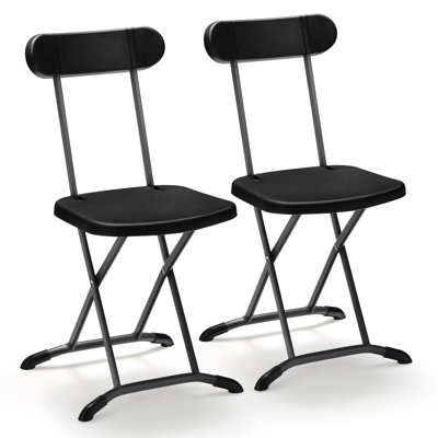Ensemble de 2 chaises pliantes empilables en plastique Costway
