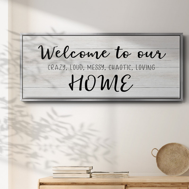 Welcome to Our Home - Toile encadrée, H 12 po x l 30 po