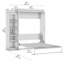 Grand lit escamotable Ailé avec étagère étroite (85 W)-55325651