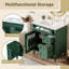 Meuble-lavabo moderne 30 po avec lavabo supérieur, 2 tiroirs et rangement basculant vert