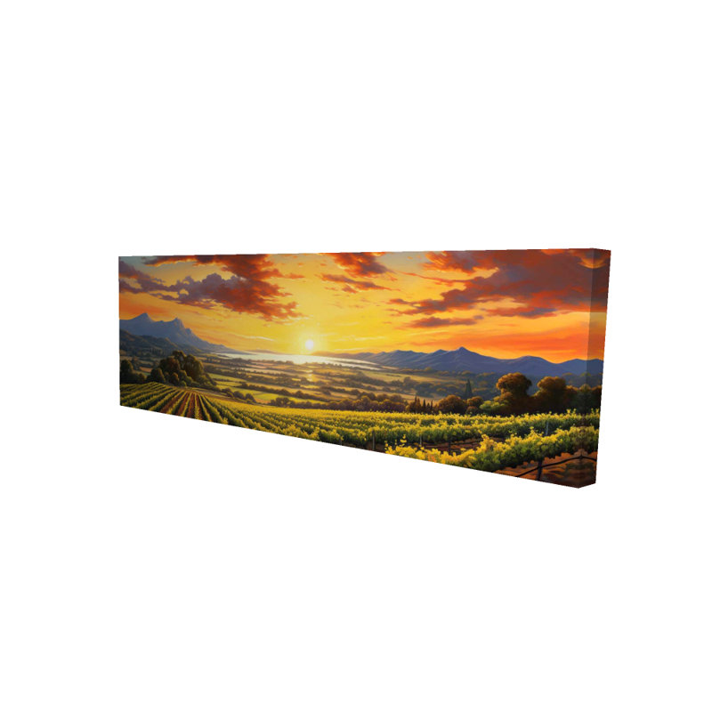 «Time to Sleep», paysages verts, toile de chambre à coucher | Décoration intérieure, H 48 po x l 16 po