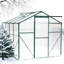 Serre de plain-pied 6 pi x 8 pi, fabrication en polycarbonate, base en polycarbonate stable et stable, transmission élevée, conception pratique