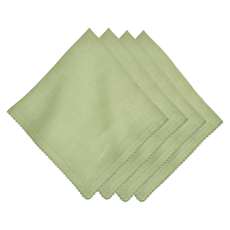 Berry Scallop Napkin, Sage Green