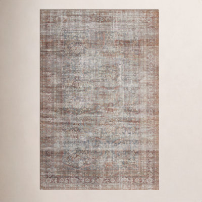 Chris Loves Julia x Loloi Jules Oriental Lagoon/Brick Area Rug