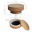 31.5" Modern Round Coffee Table with Storage, Solid Wood Veneered Accent Table-1501319122
