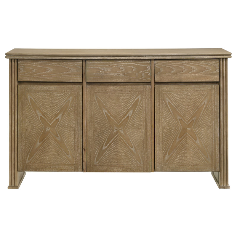 Buffet Adina 3 portes 59 pouces brun clair patiné