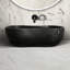 Dark Grey Natural Marble Vessel Sink, 23.6" Organic Wavy Shape, One - Piece , Matte Finish For Bathroom Famous Appearance Crucial-2110769965