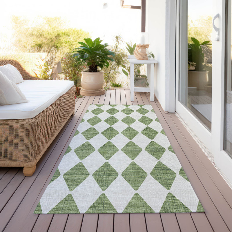 Tapis intérieur / extérieur Fayme, Tapis de couloir 2 pi 3 po x 7 pi 6 po