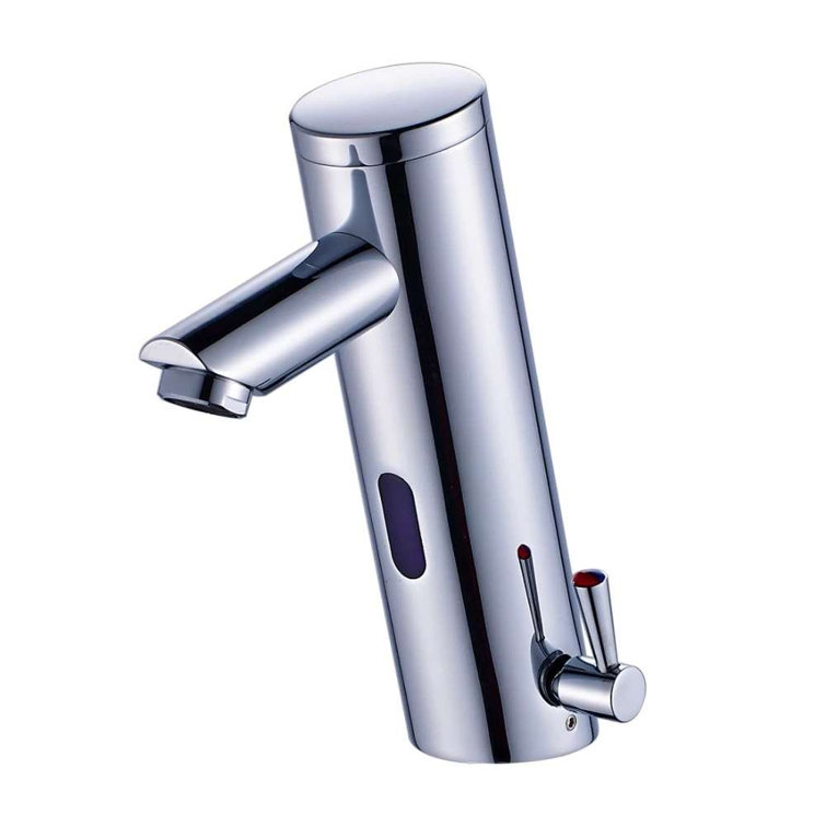 Brushed Nickel Touchless Faucet with Temperature Control Function